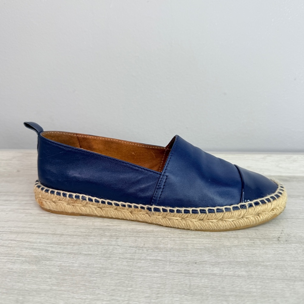 Like New! Patricia Green Lynn blue leather espadrilles size 6 - Picture 3 of 13
